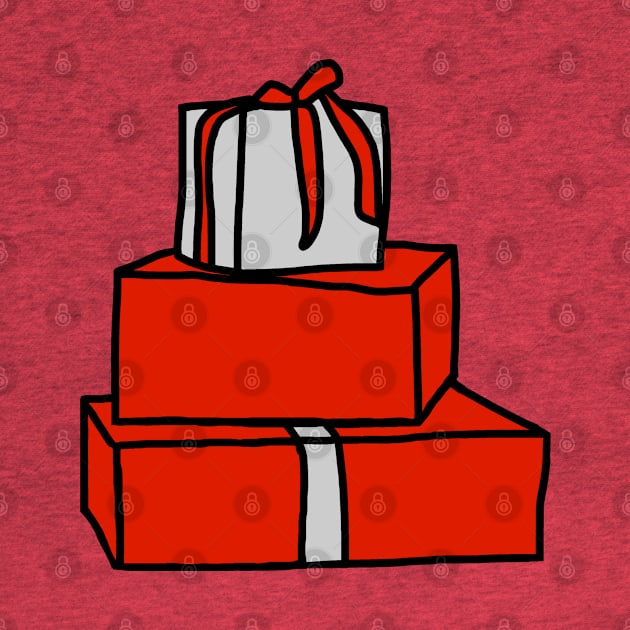 A Pile of Three Christmas Gift Boxes Graphic by ellenhenryart